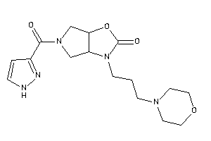 3-(3-morpholinopropyl)-5-(1H-pyrazole-3-carbonyl)-3a,4,6,6a-tetrahydropyrrolo[3,4-d]oxazol-2-one