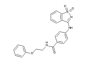 4-[(1,1-diketo-1,2-benzothiazol-3-yl)amino]-N-(2-phenoxyethyl)benzamide