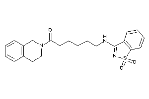 1-(3,4-dihydro-1H-isoquinolin-2-yl)-6-[(1,1-diketo-1,2-benzothiazol-3-yl)amino]hexan-1-one