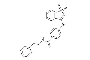 4-[(1,1-diketo-1,2-benzothiazol-3-yl)amino]-N-phenethyl-benzamide