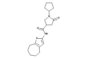 1-cyclopentyl-5-keto-N-(5,6,7,8-tetrahydro-4H-cyclohepta[b]thiophen-2-yl)pyrrolidine-3-carboxamide