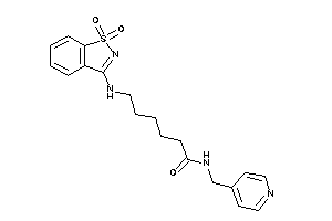 6-[(1,1-diketo-1,2-benzothiazol-3-yl)amino]-N-(4-pyridylmethyl)hexanamide