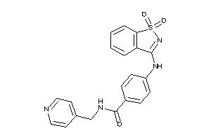 4-[(1,1-diketo-1,2-benzothiazol-3-yl)amino]-N-(4-pyridylmethyl)benzamide