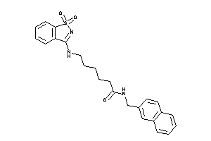 6-[(1,1-diketo-1,2-benzothiazol-3-yl)amino]-N-(2-naphthylmethyl)hexanamide