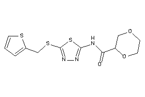 Image of N-[5-(2-thenylthio)-1,3,4-thiadiazol-2-yl]-1,4-dioxane-2-carboxamide