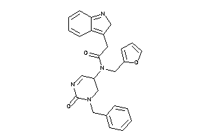N-(3-benzyl-2-keto-4,5-dihydropyrimidin-5-yl)-N-(2-furfuryl)-2-(2H-indol-3-yl)acetamide