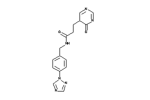 3-(4-keto-5H-pyrimidin-5-yl)-N-[4-(1,2,4-triazol-1-yl)benzyl]propionamide