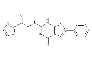 2-[[2-keto-2-(3H-pyrrol-2-yl)ethyl]thio]-6-phenyl-2,3,4a,7a-tetrahydro-1H-thieno[2,3-d]pyrimidin-4-one