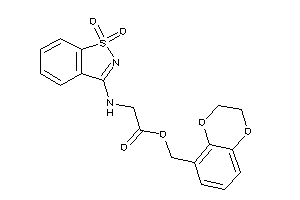 2-[(1,1-diketo-1,2-benzothiazol-3-yl)amino]acetic Acid 2,3-dihydro-1,4-benzodioxin-5-ylmethyl Ester