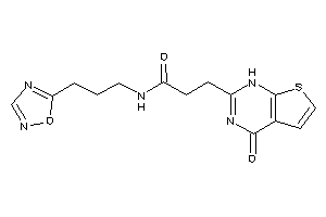 3-(4-keto-1H-thieno[2,3-d]pyrimidin-2-yl)-N-[3-(1,2,4-oxadiazol-5-yl)propyl]propionamide