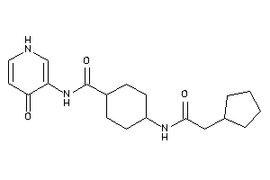 4-[(2-cyclopentylacetyl)amino]-N-(4-keto-1H-pyridin-3-yl)cyclohexanecarboxamide