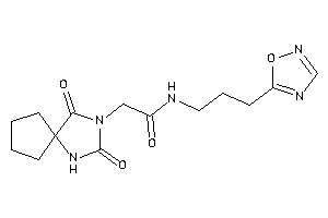 2-(2,4-diketo-1,3-diazaspiro[4.4]nonan-3-yl)-N-[3-(1,2,4-oxadiazol-5-yl)propyl]acetamide