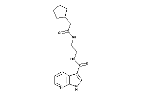 Image of N-[2-[(2-cyclopentylacetyl)amino]ethyl]-1H-pyrrolo[2,3-b]pyridine-3-carboxamide