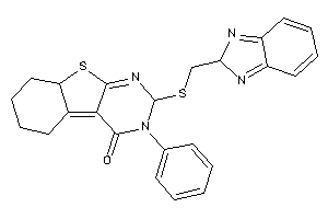 2-(2H-benzimidazol-2-ylmethylthio)-3-phenyl-2,5,6,7,8,8a-hexahydrobenzothiopheno[2,3-d]pyrimidin-4-one