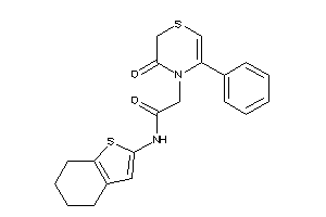 2-(3-keto-5-phenyl-1,4-thiazin-4-yl)-N-(4,5,6,7-tetrahydrobenzothiophen-2-yl)acetamide