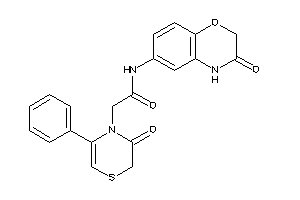 N-(3-keto-4H-1,4-benzoxazin-6-yl)-2-(3-keto-5-phenyl-1,4-thiazin-4-yl)acetamide