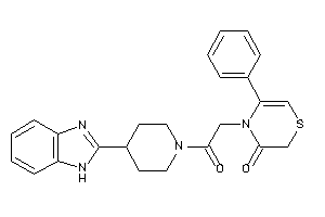 4-[2-[4-(1H-benzimidazol-2-yl)piperidino]-2-keto-ethyl]-5-phenyl-1,4-thiazin-3-one