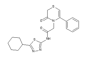 N-(5-cyclohexyl-1,3,4-thiadiazol-2-yl)-2-(3-keto-5-phenyl-1,4-thiazin-4-yl)acetamide