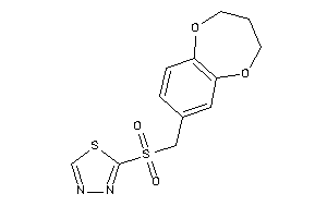 2-(3,4-dihydro-2H-1,5-benzodioxepin-7-ylmethylsulfonyl)-1,3,4-thiadiazole