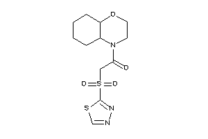 1-(2,3,4a,5,6,7,8,8a-octahydrobenzo[b][1,4]oxazin-4-yl)-2-(1,3,4-thiadiazol-2-ylsulfonyl)ethanone