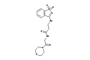 3-[(1,1-diketo-1,2-benzothiazol-3-yl)amino]-N-(2-keto-2-morpholino-ethyl)propionamide