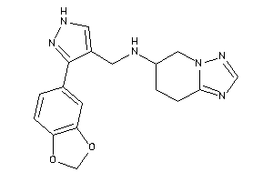 [3-(1,3-benzodioxol-5-yl)-1H-pyrazol-4-yl]methyl-(5,6,7,8-tetrahydro-[1,2,4]triazolo[1,5-a]pyridin-6-yl)amine