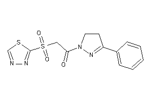 1-(3-phenyl-2-pyrazolin-1-yl)-2-(1,3,4-thiadiazol-2-ylsulfonyl)ethanone