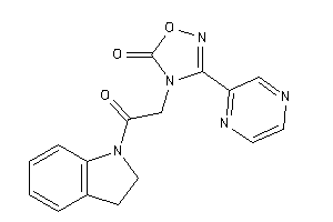 4-(2-indolin-1-yl-2-keto-ethyl)-3-pyrazin-2-yl-1,2,4-oxadiazol-5-one
