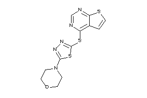 4-[5-(thieno[2,3-d]pyrimidin-4-ylthio)-1,3,4-thiadiazol-2-yl]morpholine