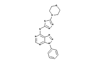 4-[5-[(3-phenyltriazolo[4,5-d]pyrimidin-7-yl)thio]-1,3,4-thiadiazol-2-yl]morpholine