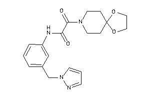 2-(1,4-dioxa-8-azaspiro[4.5]decan-8-yl)-2-keto-N-[3-(pyrazol-1-ylmethyl)phenyl]acetamide