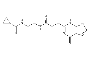 N-[2-[3-(4-keto-1H-thieno[2,3-d]pyrimidin-2-yl)propanoylamino]ethyl]cyclopropanecarboxamide