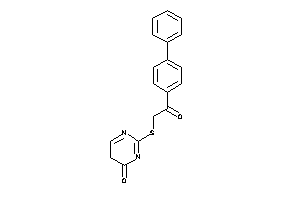 2-[[2-keto-2-(4-phenylphenyl)ethyl]thio]-5H-pyrimidin-4-one