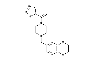 Image of [4-(2,3-dihydro-1,4-benzodioxin-6-ylmethyl)piperazino]-(thiadiazol-5-yl)methanone