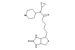 N-cyclopropyl-5-(2-keto-1,3,3a,4,6,6a-hexahydrothieno[3,4-d]imidazol-6-yl)-N-(4-piperidyl)valeramide