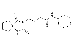 Image of N-cyclohexyl-4-(2,4-diketo-1,3-diazaspiro[4.4]nonan-3-yl)butyramide