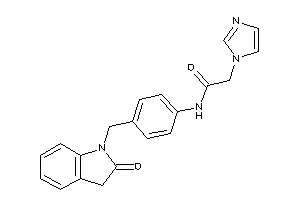 2-imidazol-1-yl-N-[4-[(2-ketoindolin-1-yl)methyl]phenyl]acetamide