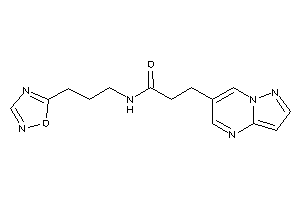 N-[3-(1,2,4-oxadiazol-5-yl)propyl]-3-pyrazolo[1,5-a]pyrimidin-6-yl-propionamide