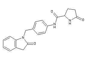 5-keto-N-[4-[(2-ketoindolin-1-yl)methyl]phenyl]pyrrolidine-2-carboxamide