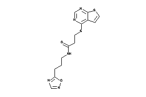 N-[3-(1,2,4-oxadiazol-5-yl)propyl]-3-(thieno[2,3-d]pyrimidin-4-ylthio)propionamide