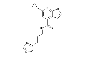 6-cyclopropyl-N-[3-(1,2,4-oxadiazol-5-yl)propyl]isoxazolo[5,4-b]pyridine-4-carboxamide