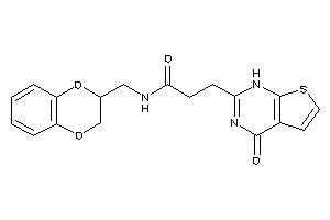 N-(2,3-dihydro-1,4-benzodioxin-3-ylmethyl)-3-(4-keto-1H-thieno[2,3-d]pyrimidin-2-yl)propionamide