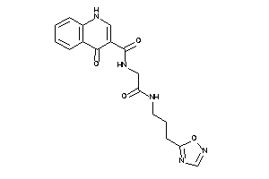 4-keto-N-[2-keto-2-[3-(1,2,4-oxadiazol-5-yl)propylamino]ethyl]-1H-quinoline-3-carboxamide