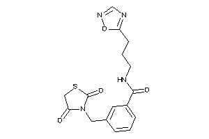 3-[(2,4-diketothiazolidin-3-yl)methyl]-N-[3-(1,2,4-oxadiazol-5-yl)propyl]benzamide