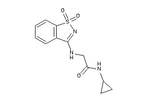 Image of N-cyclopropyl-2-[(1,1-diketo-1,2-benzothiazol-3-yl)amino]acetamide