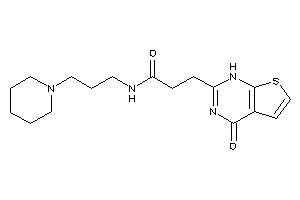 3-(4-keto-1H-thieno[2,3-d]pyrimidin-2-yl)-N-(3-piperidinopropyl)propionamide