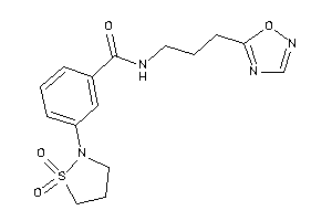 3-(1,1-diketo-1,2-thiazolidin-2-yl)-N-[3-(1,2,4-oxadiazol-5-yl)propyl]benzamide