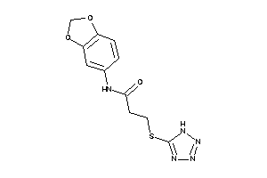 N-(1,3-benzodioxol-5-yl)-3-(1H-tetrazol-5-ylthio)propionamide