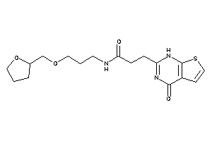 Image of 3-(4-keto-1H-thieno[2,3-d]pyrimidin-2-yl)-N-[3-(tetrahydrofurfuryloxy)propyl]propionamide