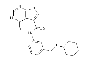 N-[3-(cyclohexoxymethyl)phenyl]-4-keto-3H-furo[2,3-d]pyrimidine-5-carboxamide